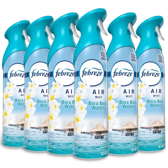 Ambientador en spray Febreze Bora Bora Waters, paquete de 6