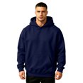 thumbnail image 3 of Men's Heavy Blend Drawcord Hooded Sweatshirt 2026 fall winter Casual Long Sleeves Hooded Sweatshirt with Kangaroo Pockets Navy M, 3 of 6