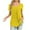 Yellow, variant on JIUKE Plus Size Tops for Women Short Sleeve Pleated Square Neck Shirts Solid Color Dressy Casual Blouse