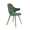 Green, variant on We’re it Nola Mid-Century Modern Accent Chair for Home and Office - Wood Frame, Upholstered Seat & Back (Blue)