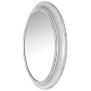 Infinity Instruments Sonore Aged White Oval Transitional 30-inch Wall Mirror