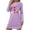 Purple, variant on Taqqpue Valentines Nightgowns for Women Heart Printed Cotton Night Gown Long Sleeve Sleepshirts V Neck Night Shirt Soft Sleepwear