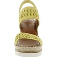 thumbnail image 3 of Gentle Souls by Kenneth Cole Womens Elyssa Leather Slingback Wedge Sandals, 3 of 5