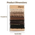 thumbnail image 6 of 20 PCS Boho Hair Ties, Bracelets Hair Ties for Thick or Thin Hair, 4 Styles Boho Ties for Ponytail Holders, 2.36’’Hair Ties No-Damage, Brown, 6 of 6