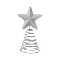 thumbnail image 2 of zhmrfg Independence Day Star Tree Topper, Patriotic Shatterproof Holiday Tree Decoration, Red White Blue Metal Hollow Star for 4th of July Party, Easy to Hang Festive Decor for Independence Day Tree, 2 of 6