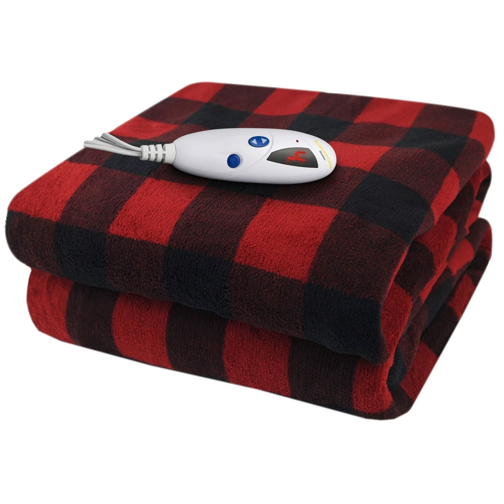 Pure Warmth Microplush Electric Heated Warming Throw Blanket Digital