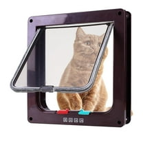 for Cats And Dogs Locking Extra Large Cat Door for Indoor E Outdoor Doors, Weatherproof Cat Flap Door , Coffee M