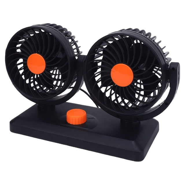 Ventilador De Automóvil De Doble Cabeza 2 Ventilador De Enfriamiento Con Enchufe De Cigarro De 360 De 360 Para El Tablero SUV RV Truck Dashboard