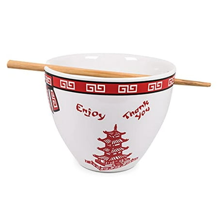 Bowl Bop Chinese Takeout Box Dinnerware Set | 16-Ounce Ramen Bowl, Chopsticks