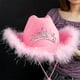 thumbnail image 3 of Sombreros de vaquero rosa y morado con sombrero de Tiara para disfraz de mujer, 3 of 9
