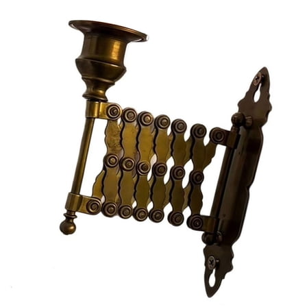 Multifunctional Retractable Candleholder Antique Metal Extending Taper Candlestick Sconce For Home Party Decors