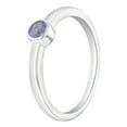 thumbnail image 2 of 925 Sterling Silver Simulated Alexandrite Birthstone CZ Ring For Girls Size 3, 2 of 4