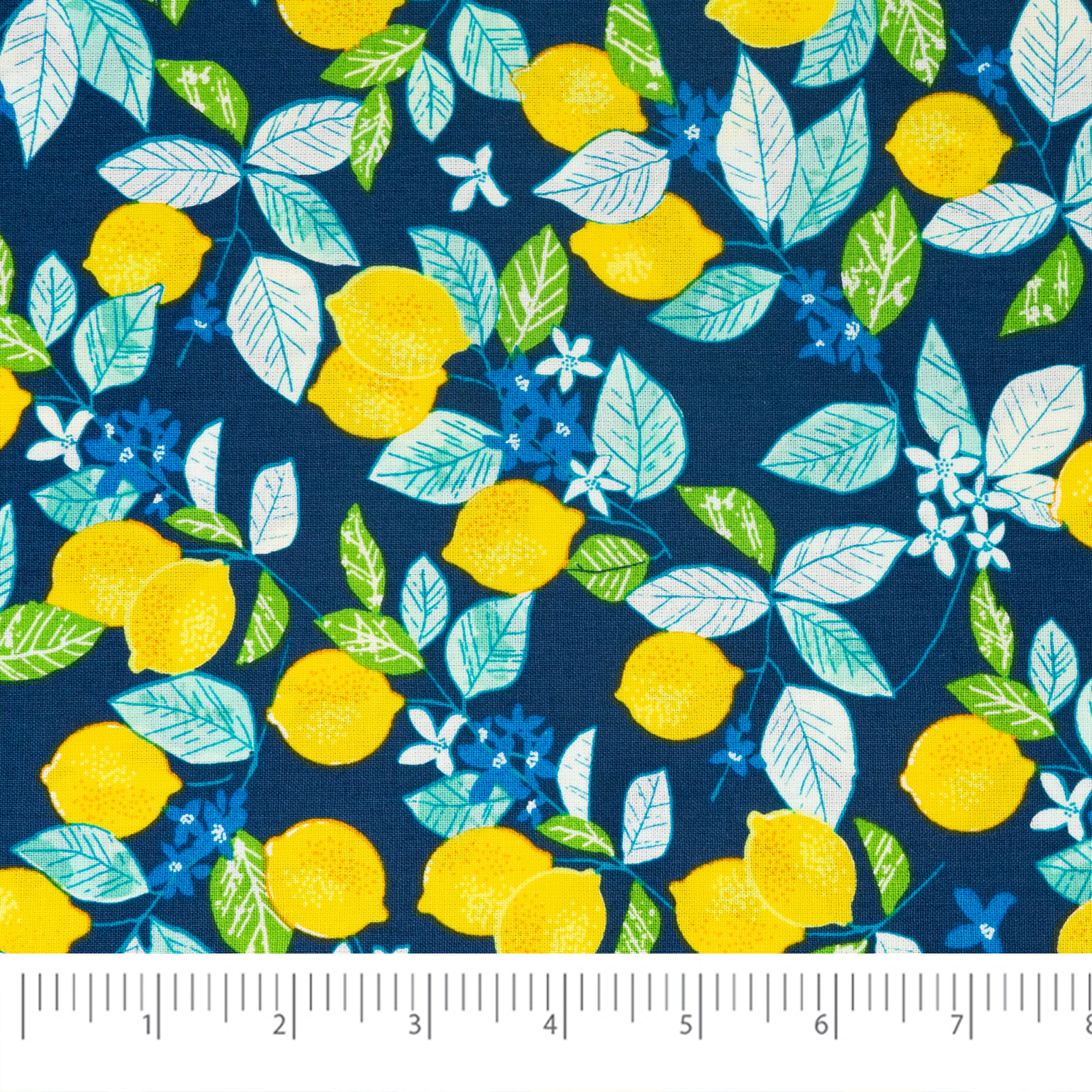 Waverly Inspirations 1 Yard Cut 100% Cotton Prints Fabric, Lmn Lq Ink, 44" Wide for Quilting & Sewing