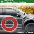 thumbnail image 2 of Kit de tira de moldura de ventana Unique Bargains para parachoques de coche exterior, puerta, cuerpo, autoadhesivo, a prueba de rasguños, adhesivo decorativo de 32.8ft x 0.79" Rojo 1 juego, 2 of 7