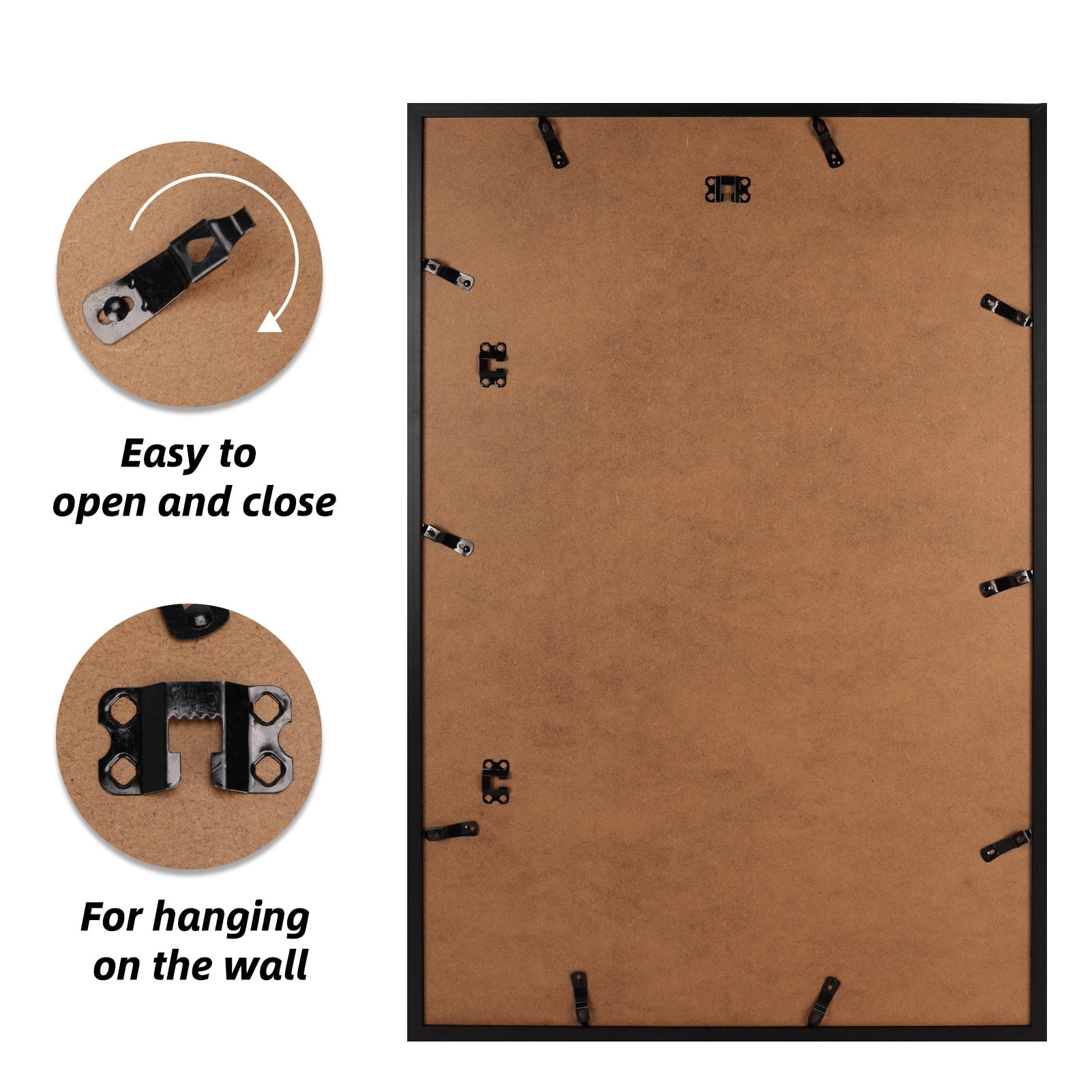 20x30 White Frame without Mat, 18x24 Metal Poster Frame with Mat for Wall Mounted