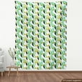 thumbnail image 4 of Tropical Upholstery Fabric by the Yard, Pattern of Exotic Birds on Coconut Palm Tree Branches Summer Foliage, Decorative Fabric for DIY and Home Accents, Green and Charcoal Grey by Ambesonne, 4 of 5