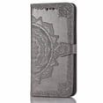thumbnail image 4 of Galaxy S10+ Plus Wallet Cases and Covers, Allytech Slim Premium PU Flip Stand Cover Mandala Embossed Full Body Protection with Card Holder Magnetic Closure for Samsung Galaxy S10+ Plus, Gray, 4 of 9