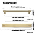 thumbnail image 2 of Goo-Ki 7.6" Hole Centers Champagne Bronze Cabinet Drawer Pulls with Backplate Spacer, 2 Pack Bar Pull Handles Zinc Alloy Kitchen Hardware for Cupboard, 2 of 6