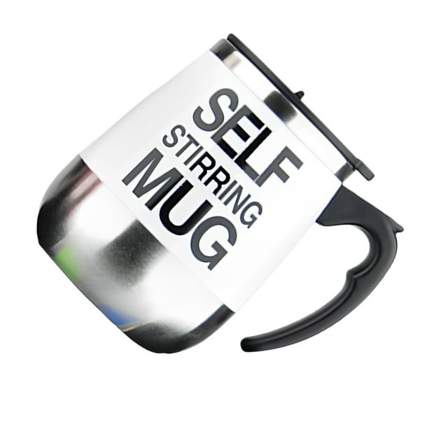 Taza de café Billuyoard de Acero inoxidable recipiente de agitación automático creativo licuadora Utensilios de cocina Blanco