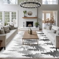 thumbnail image 4 of Black Grey Forest Area Rug 6x9 FT, Non Slip Living Room Throw Carpet, Contemporary Silhouette Abstract Art Washable Soft Large Floor Carpet Non-Shedding Rug for Bedroom Dining Room Play Room, 4 of 9