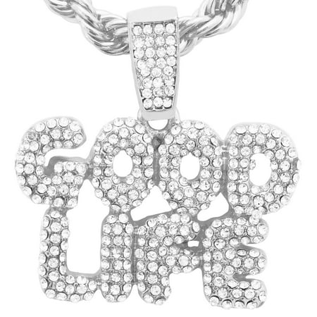 R In Bubble Letter 14K White Gold Plated Hip Hop Bling Simulated Iced Out