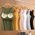 thumbnail image 4 of Women Ribbed Tank Tops Built in Bra Basic Tank Top Sleeveless Undershirt Tank, 4 of 6