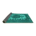 thumbnail image 2 of Ahgly Company Indoor Rectangle Oriental Turquoise Blue Industrial Area Rugs, 2' x 5', 2 of 4
