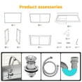 thumbnail image 7 of Laundry Sink with Cabinet, Stainless Steel Free Standing Sink with Single Bowl Commercial Utility Sinks for Farmhouse Bathroom Bar Laundry Room Kitchen Outdoor (39 Inch), 7 of 7