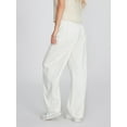 thumbnail image 4 of Women Loose Jeans Solid Color Mid-Rise Barrel Denim Pants, 4 of 8