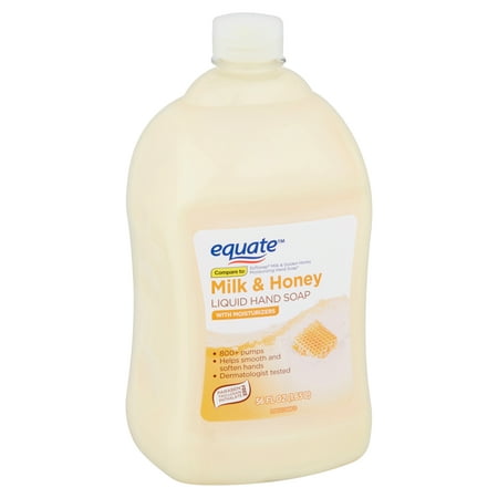 (2 pack) Equate Liquid Hand Soap, Milk & Honey, 56 (Best Mild Hand Soap)