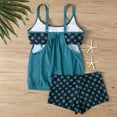 thumbnail image 4 of Plus Size Tankini Tops for Women Polka Dot Print Swimsuit Two Piece Summer Swimsuit Bikini Set Swimsuits 2 Piece High Waisted Bikini Sets for Women on Sale, 4 of 7