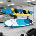thumbnail image 4 of Gymax Support de Rangement Autoportant pour Kayak pour 2 Kayaks, Support de Kayak en Métal Robuste avec 6 Roues Verrouillables pour Quai de Garage, 4 of 10