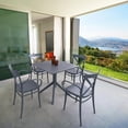 thumbnail image 2 of Compamia Sky 32" Square Patio Bistro Table in Dark Gray, 2 of 7