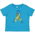 thumbnail image 3 of Inktastic Down Syndrome Awareness Blue and Yellow Hearts Ribbon Boys or Girls Baby T-Shirt, 3 of 5