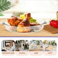 thumbnail image 2 of FUEENIRVA Transparent Glass Baking Dish with Double Handles Oven Safe for Roasting and Baking, 2 of 6