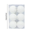 thumbnail image 4 of 6Pcs Christmas Tree Balls Ornaments Macaron Balls Hanging Ornament Shatterproof Pastel Christmas Decor Ball Baubles Xmas Tree Decorations - White, 4 of 5