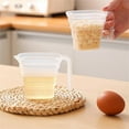 thumbnail image 4 of Taza medidora graduada de grado alimentario transparente con asa - pico de plástico engrosado, capacidad de 4 tazas (32 oz / 1 litro), 4 of 9