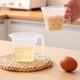 thumbnail image 4 of Pisexur Batería de cocina Taza medidora transparente de grado alimenticio para hornear, graduada, con asa, de plástico grueso, con pico vertedor, para huevos, taza de para la cocina del hogar, 4 of 8