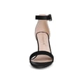 thumbnail image 2 of BLISSFUL STEP Women Buckle Block Heel Ankle Strap Open Toe Sandals Black 7, 2 of 8