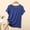 *Blue, variant on ClodeEU Women's Short Sleeve Scoop Neck Loose T-Shirt,Solid Color Casual Summer Tee White,Women's Plus L