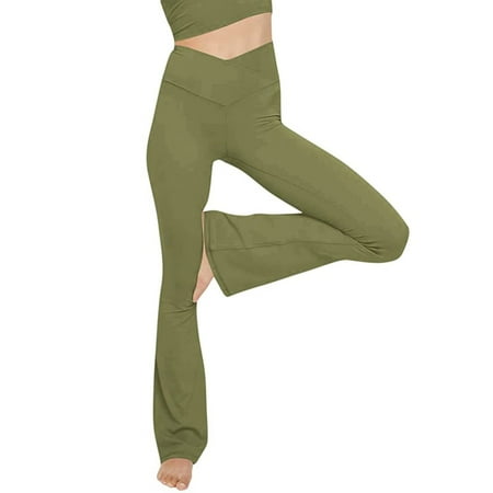 Sehao Yoga Pants Out Sports Workout Yoga Running Women Leggings Fitness Pants Yoga Pants Clothing Shoes & Accessories Green 2XL