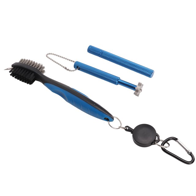 Kit, Two Sided Brush Nonslip Design Sturdy Durable Retractable Brush Club Cleaner With Groove Cleaner Club End Cleaner For Blue