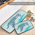 thumbnail image 4 of SKYSONIC 2PCS Sea Turtle Summer Kitchen Rug and Mat Ocean Wildlife Animals Floor Runner Rug Anti Fatigue Non Slip Comfort Mat for Doormat Laundry Room Hallway 19.7"x27.6"+19.7"x47.2", 4 of 7