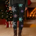 thumbnail image 2 of Rutainlusire Womens Trendy Christmas Printed Leggings Comfy Yoga Pants 2025 Winter Women's Christmas Printed High Waist Long Yoga Pant Running Loose Leisurely Pants, 2 of 5