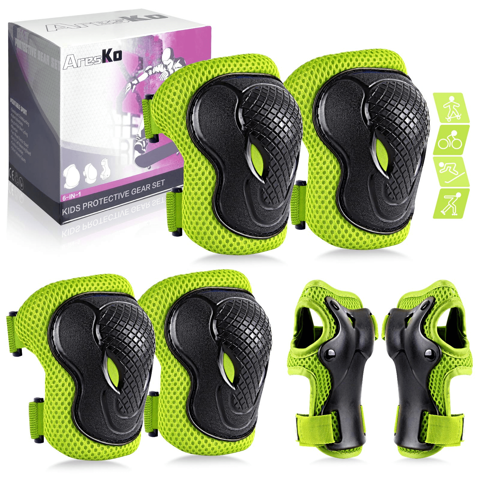 Details about   Child/Youth Knee Pad Elbow Pads Guards Protective Gear Set for Roller Skates 