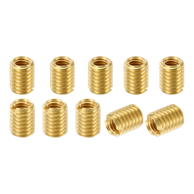 Unique Bargains Laiton Fileté Réparation Insert Écrou, 10 Pcs M8x1.25 à M5x0.8 Manchon Filetage Réducteur Vis Réducteur 8mm