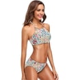 thumbnail image 6 of Dreamtimes Meadow Flowers On Field Swimsuits Padded Bikini Sets Sexy Swimwear for Women, X-Large, 6 of 7