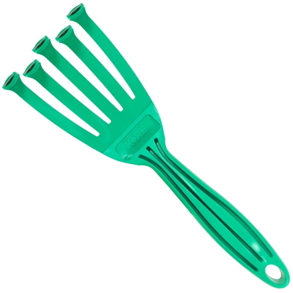 PetKORE: GroomRaker - Cat, Small - Green Deshedding Tool, Pet Grooming, Hair-Dander Removal, Rubber Contour Fingers w/ Gentle Metal Tips, Coat Care