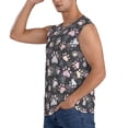 thumbnail image 3 of Balery Colorful Paws Of Dog Camisetas sin mangas para hombre, absorbe la humedad y protege contra el mal olor.-XX-Large, 3 of 7