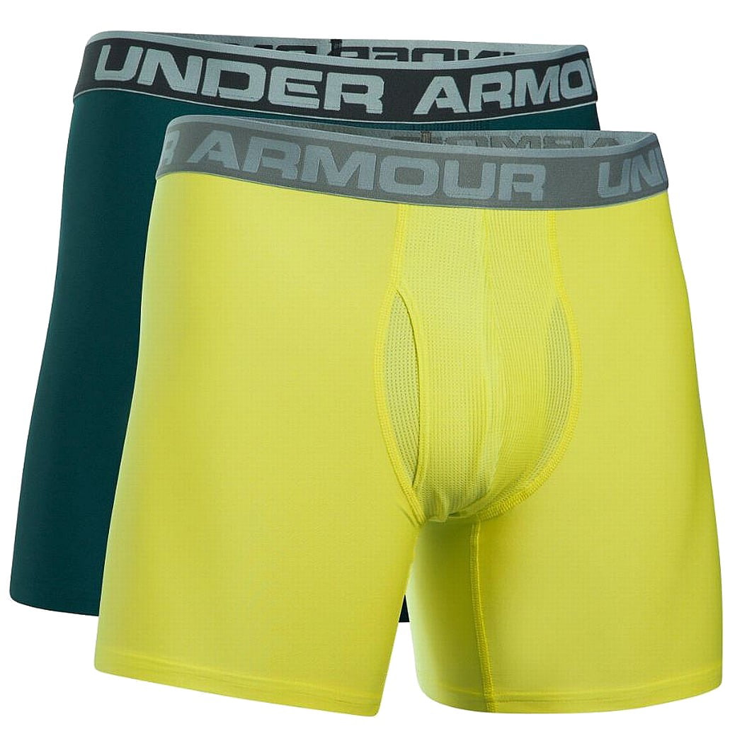 Under Armour - Mens Underwear Yellow Large Boxer Brief 2-Pack L ...